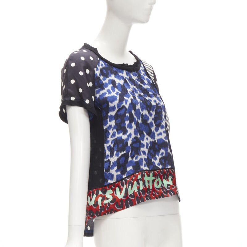 Louis Vuitton rare LOUIS VUITTON Vintage Stephen Sprouse grafiti leopard patchwork tshirt S Size ONE SIZE - 3 Thumbnail