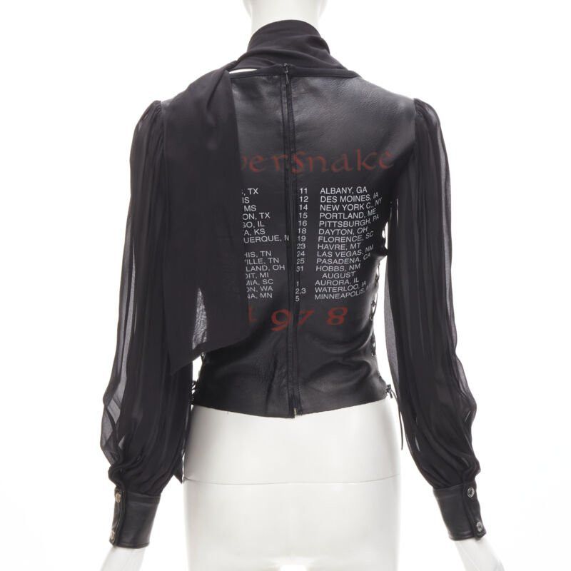 Dolce & Gabbana D&G DOLCE GABBANA Vintage 2001 Runway SilverSnake leather corset blouse IT38 XS Size XS / US 0-2 / IT 36-38 - 5 Thumbnail