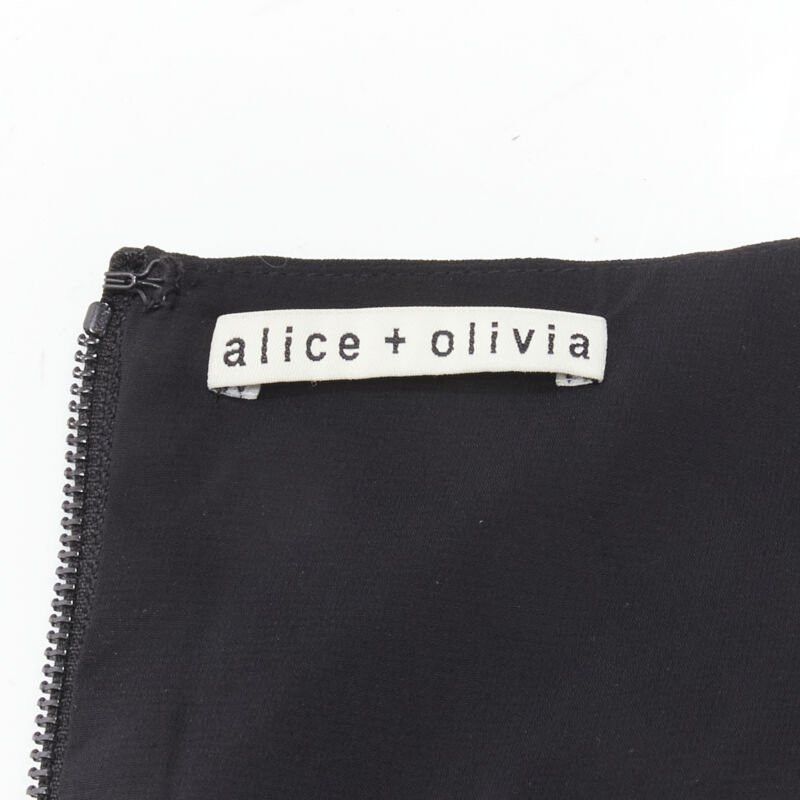 Alice + Olivia ALICE OLIVIA silver crystal bead embellished halter backless jumpsuit S Size 27" / US 4 / IT 40 - 9 Thumbnail