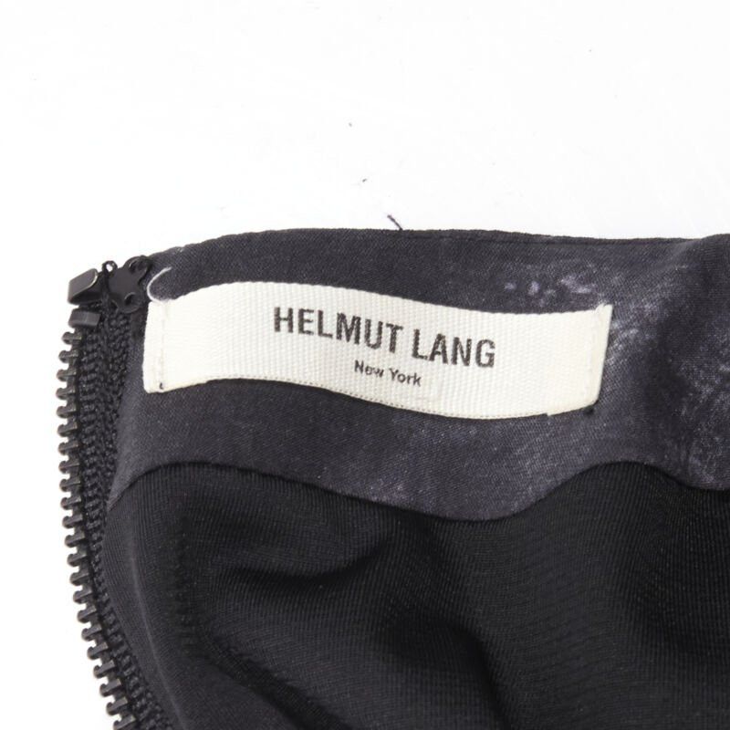 Helmut Lang HELMUT LANG abstract grey gold paint stroke print mini dress S Size S / US 4 / IT 40 - 9 Thumbnail