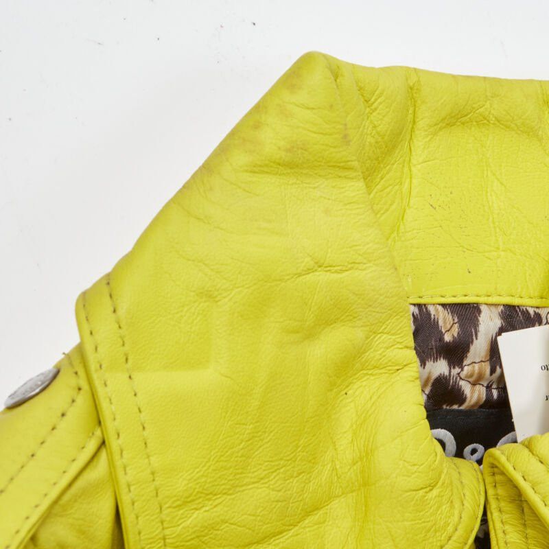 Dolce & Gabbana D&G DOLCE GABBANA Vintage 2001 yellow Modern Beauty rock leather biker IT38 XS Size XS / US 0-2 / IT 36-38 - 10 Thumbnail