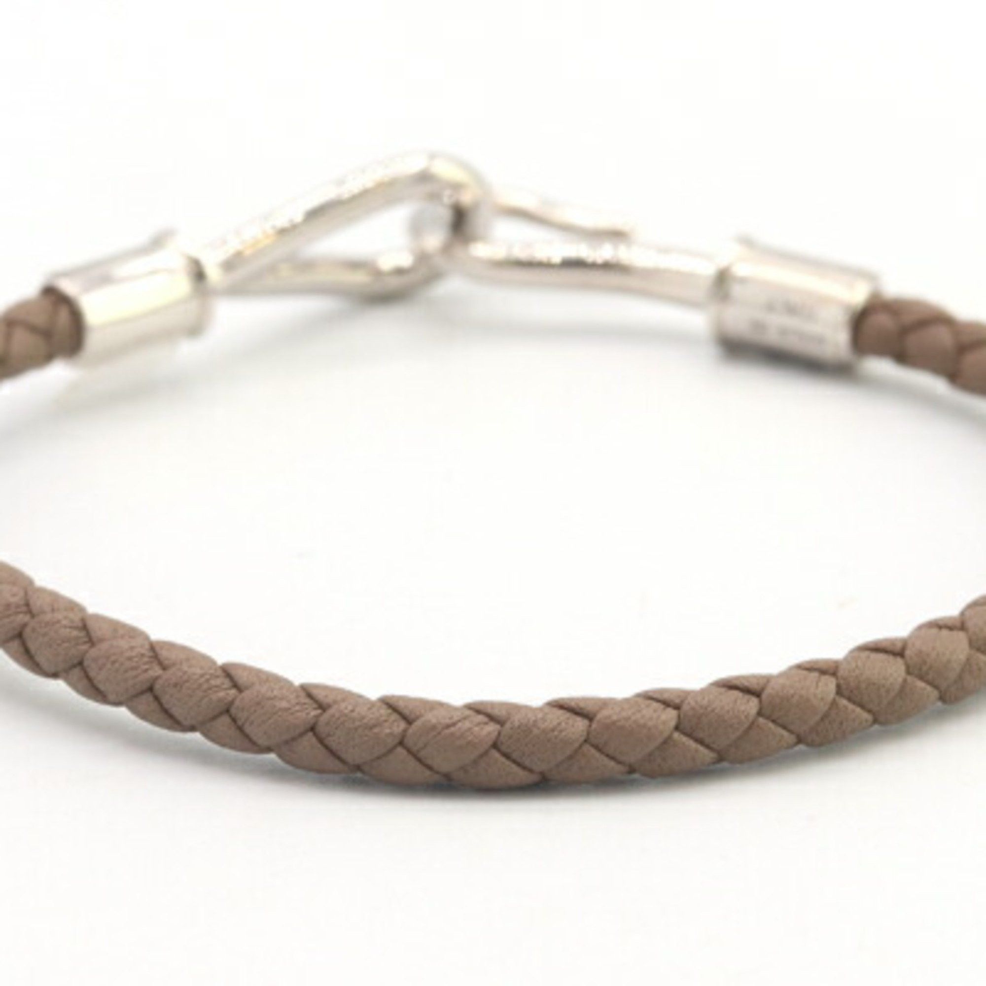 Hermes Hermes Hermès Jumbo H Etoupe Leather and Metal Bracelet for Men Women Size ONE SIZE - 2 Thumbnail