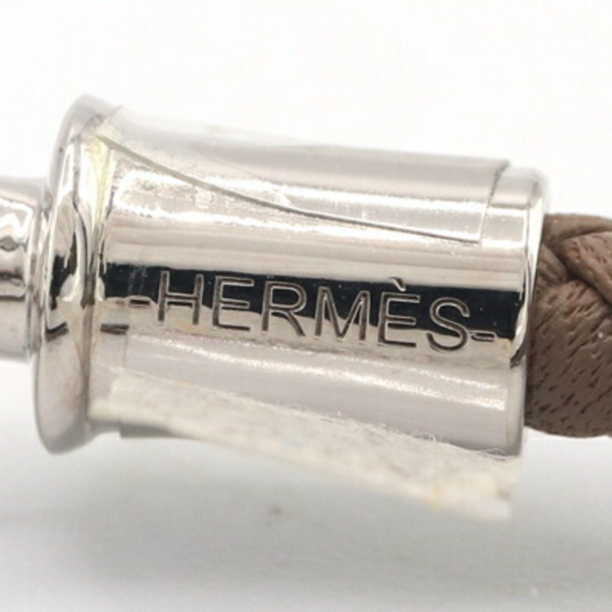 Hermes Hermes Hermès Jumbo H Etoupe Leather and Metal Bracelet for Men Women Size ONE SIZE - 3 Thumbnail