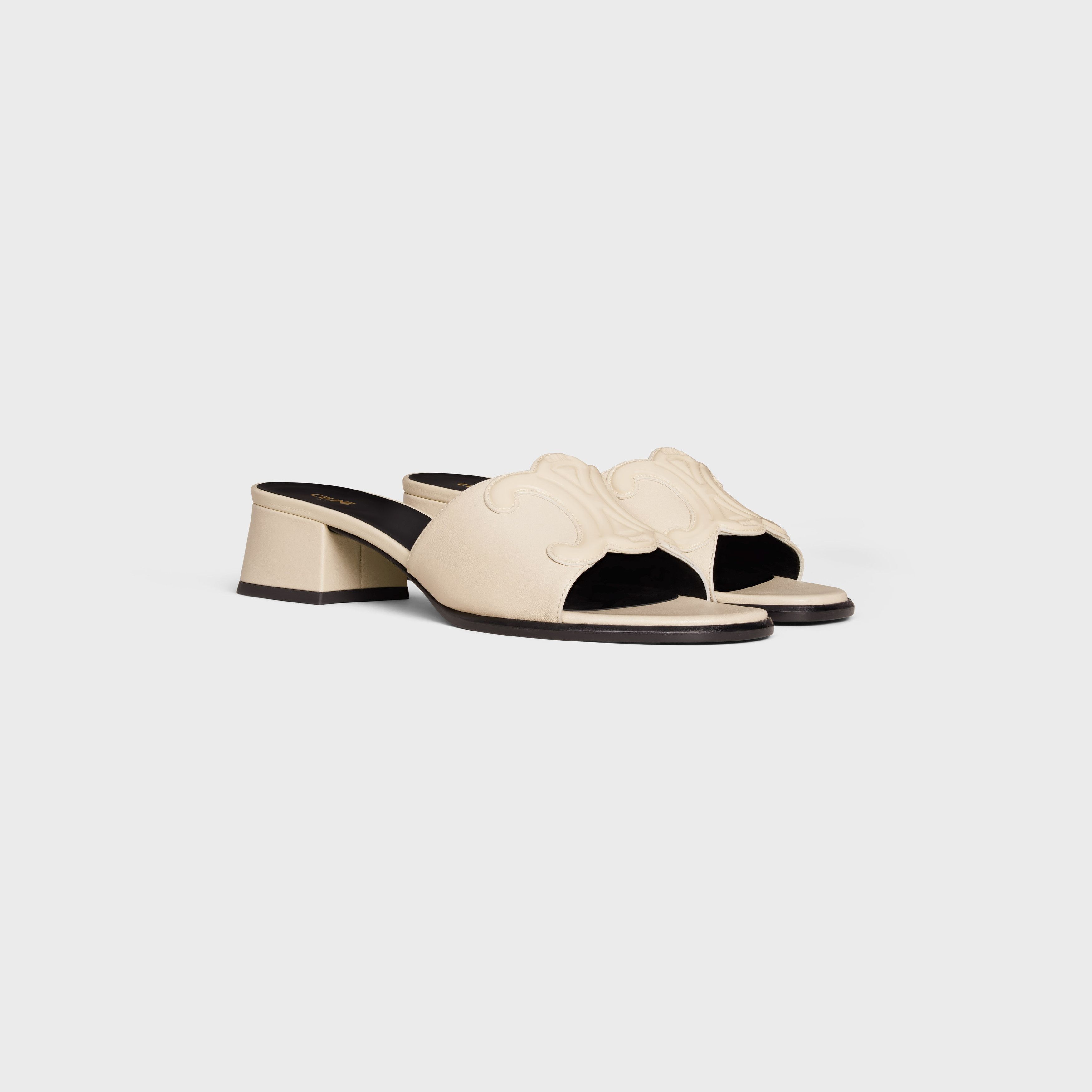 Celine CELINE CLEMENCE MULE IN LAMBSKIN AND PATENT CALFSKIN milk Size US 7 / IT 37 - 2 Thumbnail