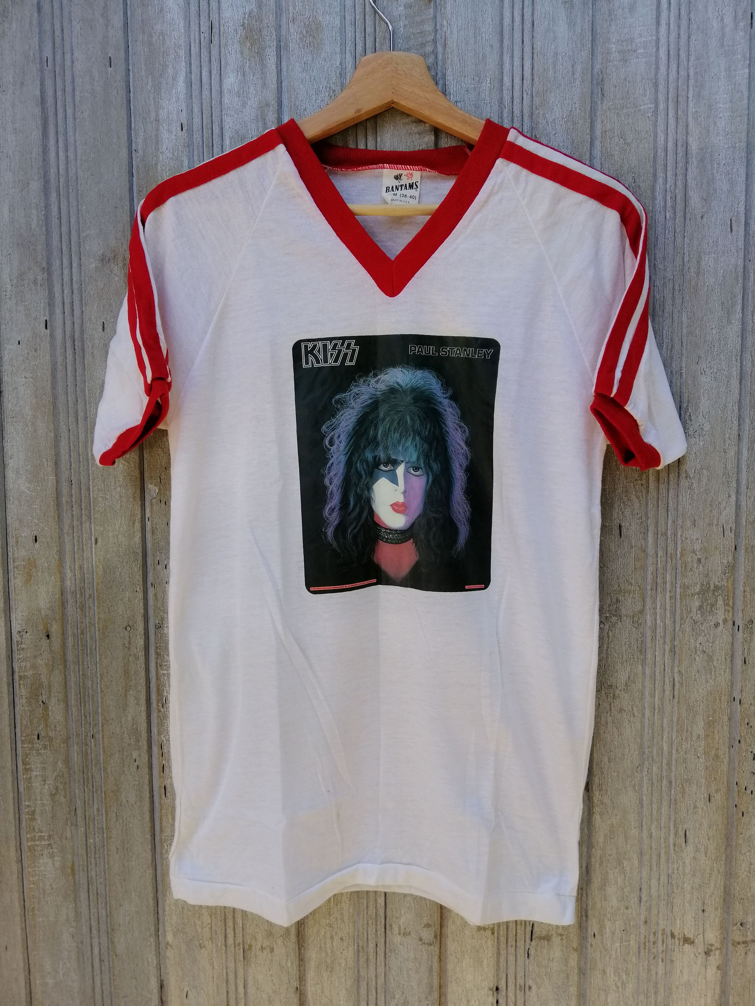 Band Tees RARE!!! Vintage 70s Paul Stanley KISS band Iron On Tshirt Size US M / EU 48-50 / 2 - 1 Thumbnail