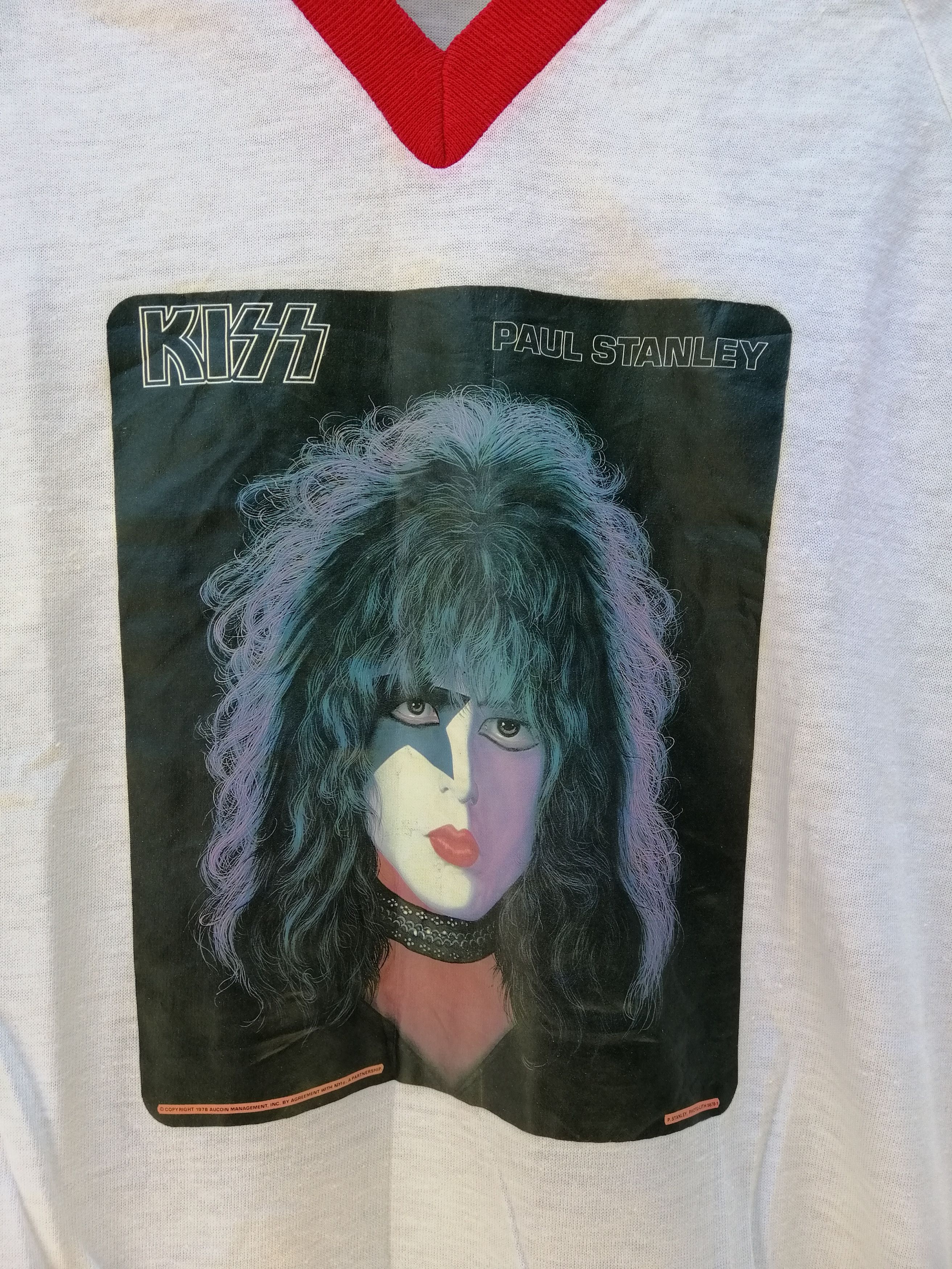 Band Tees RARE!!! Vintage 70s Paul Stanley KISS band Iron On Tshirt Size US M / EU 48-50 / 2 - 3 Thumbnail