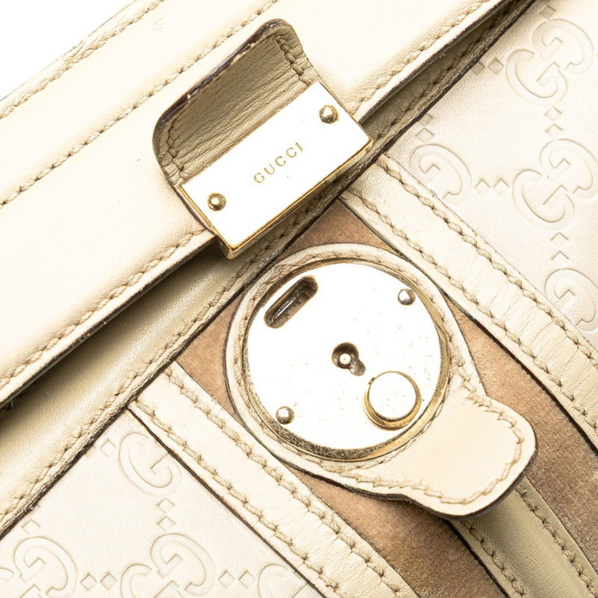 Gucci Gucci Guccissima Handbag Doctor's Bag 146002 Beige Leather Women's GUCCI Size ONE SIZE - 7 Thumbnail