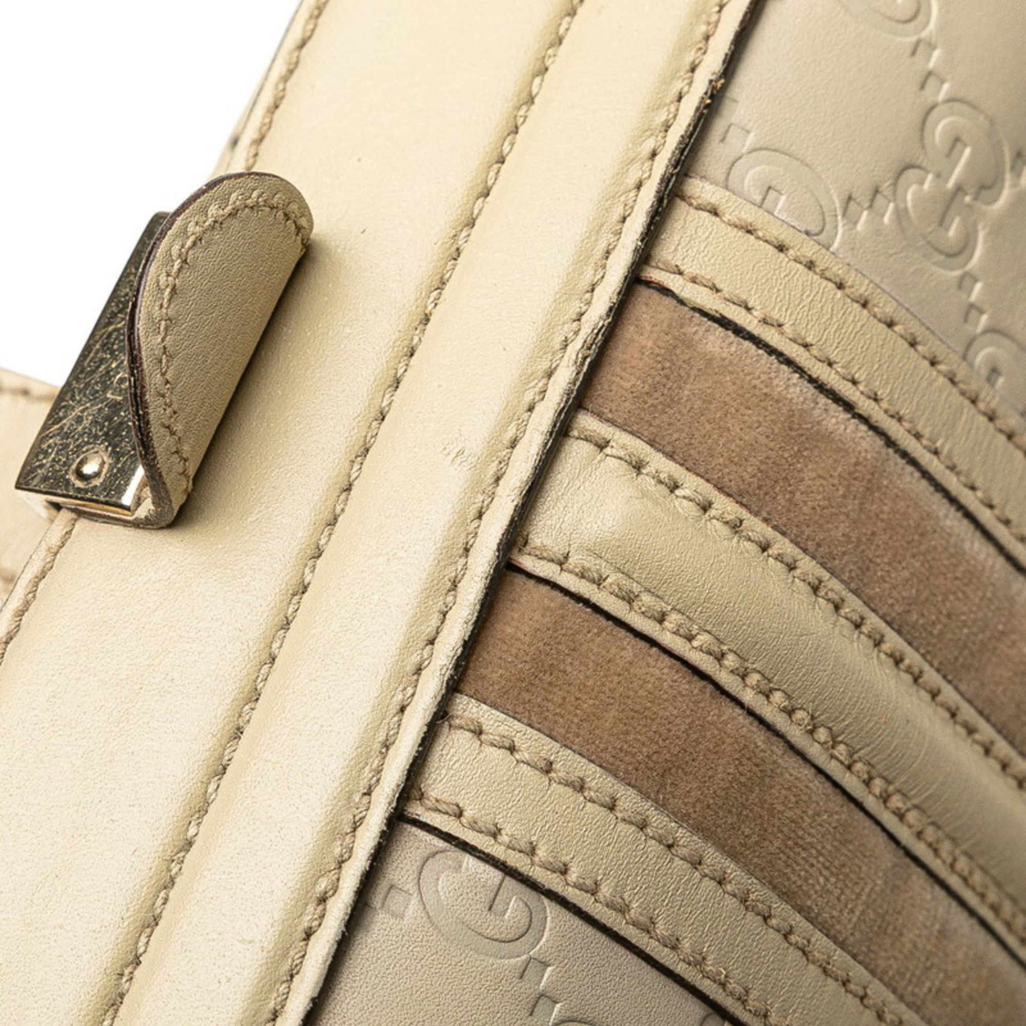 Gucci Gucci Guccissima Handbag Doctor's Bag 146002 Beige Leather Women's GUCCI Size ONE SIZE - 6 Thumbnail