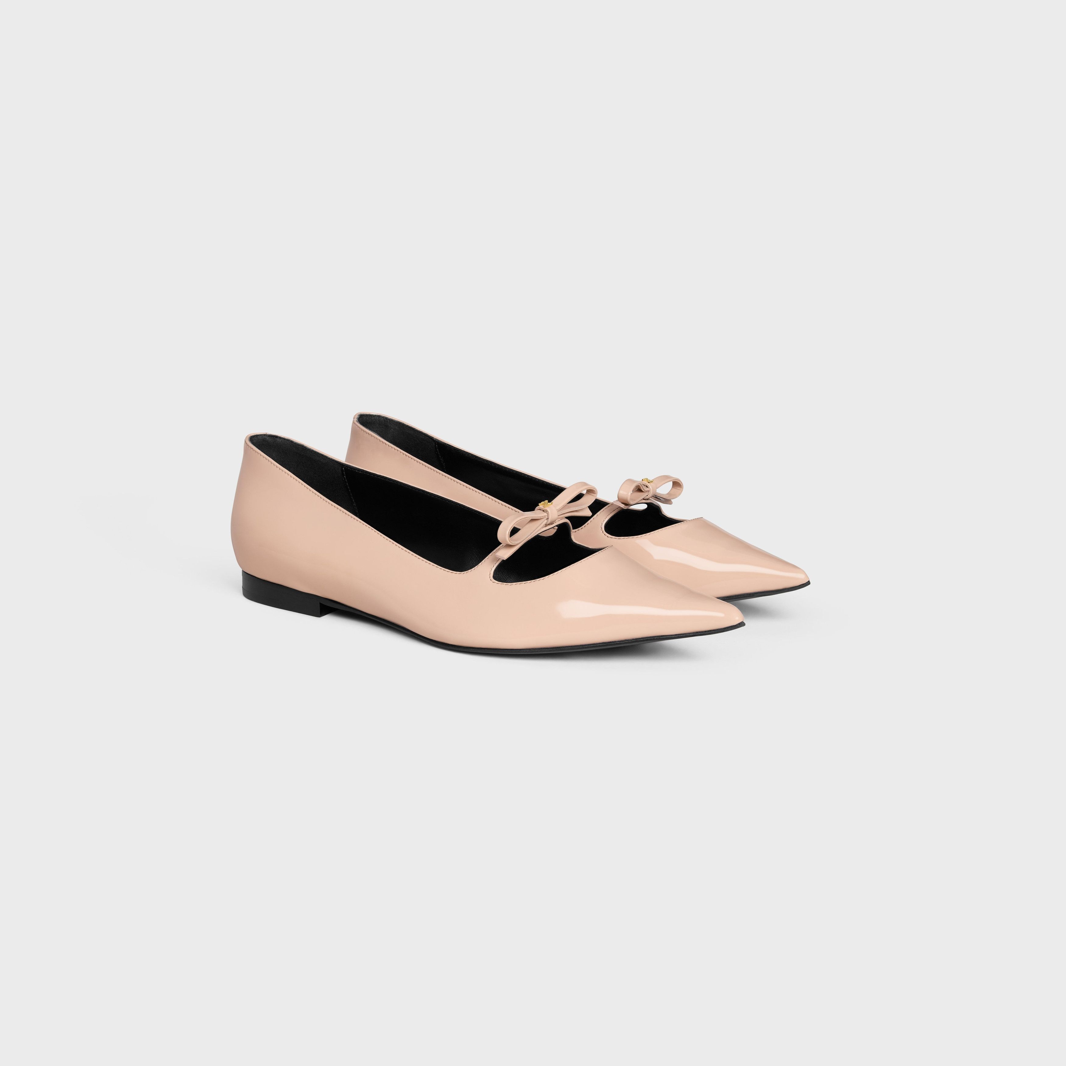 Celine CELINE SUZY POINTY TOE BALLERINA IN PATENT CALFSKIN BLUSH Size US 11 / IT 41 - 2 Thumbnail