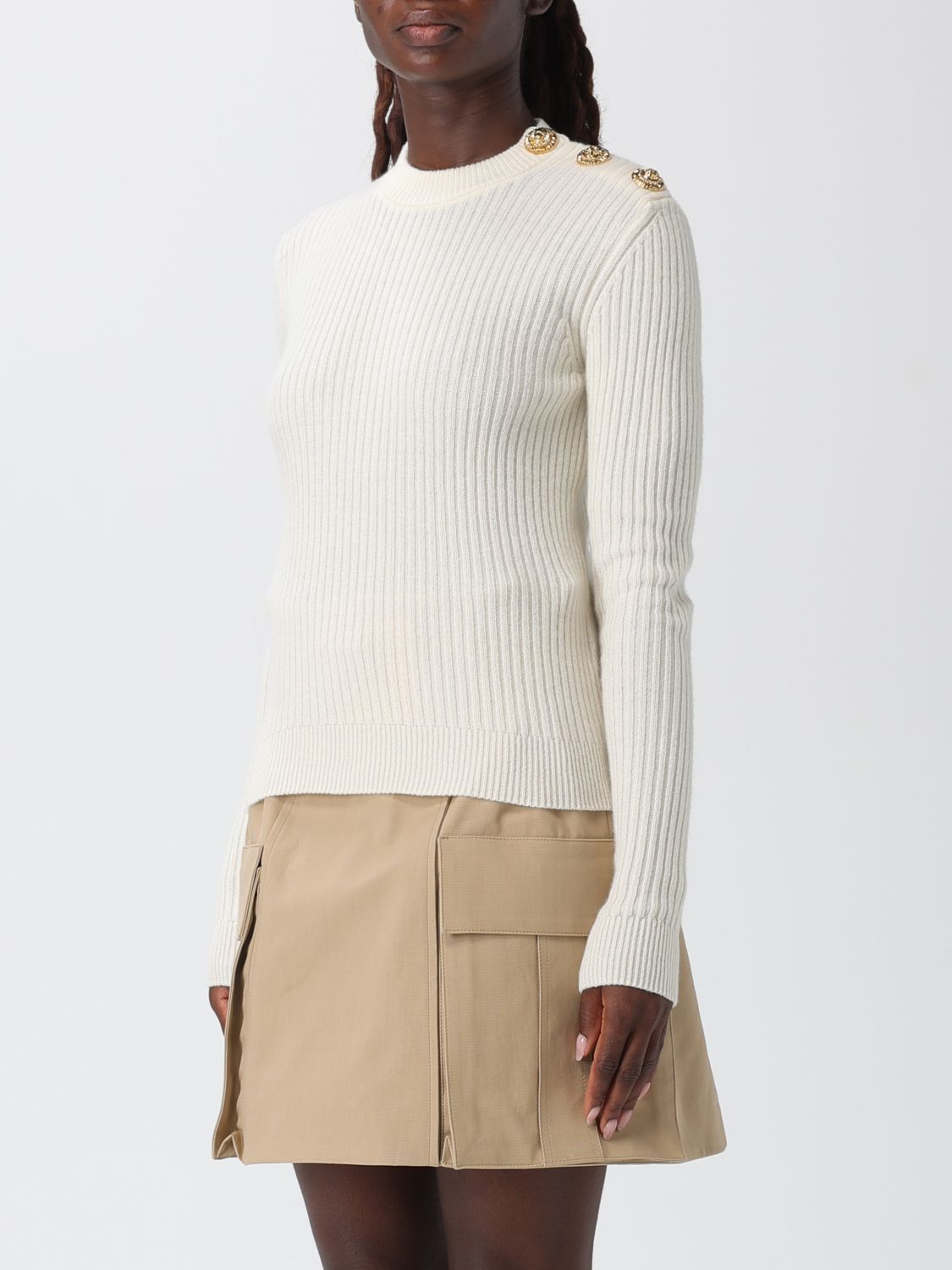 Balmain Balmain Sweater Woman Natural Size XS / US 0-2 / IT 36-38 - 4 Thumbnail