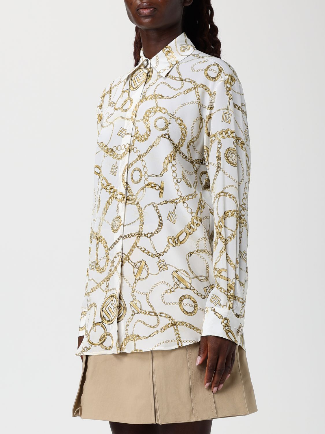 Balmain Balmain Shirt Woman White Size XS / US 0-2 / IT 36-38 - 4 Thumbnail