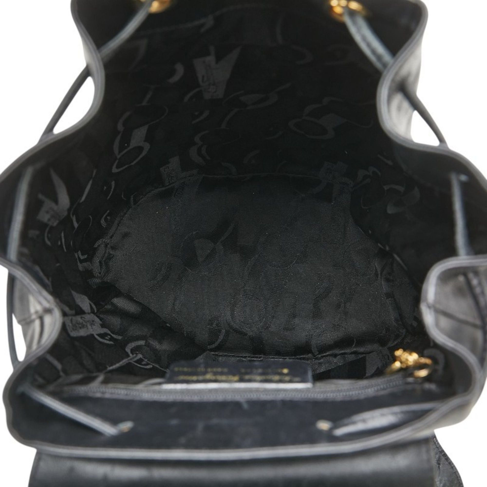 Salvatore Ferragamo Salvatore Ferragamo Gancini Backpack BV-216148 Black Leather Women's Size ONE SIZE - 10 Thumbnail