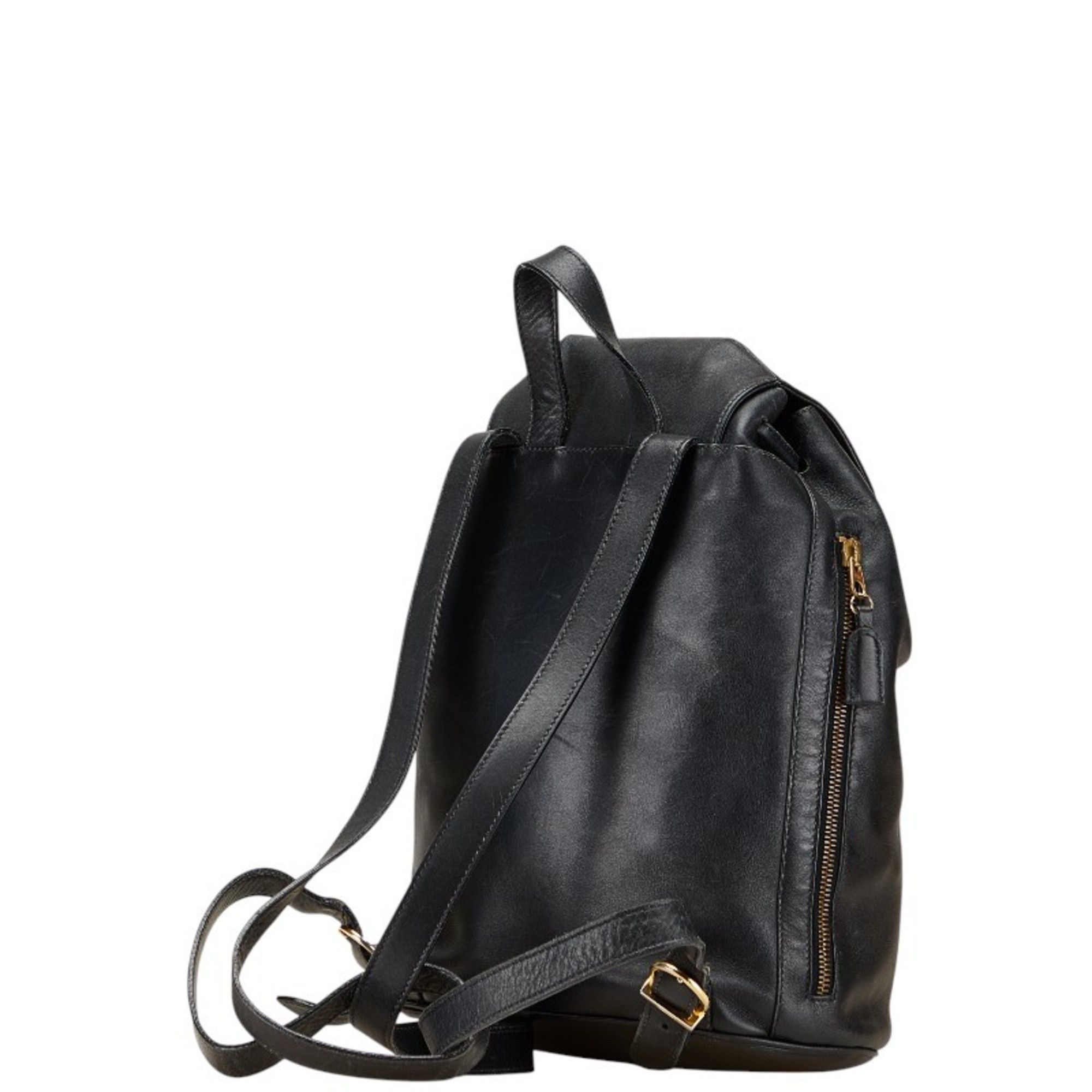 Salvatore Ferragamo Salvatore Ferragamo Gancini Backpack BV-216148 Black Leather Women's Size ONE SIZE - 2 Thumbnail