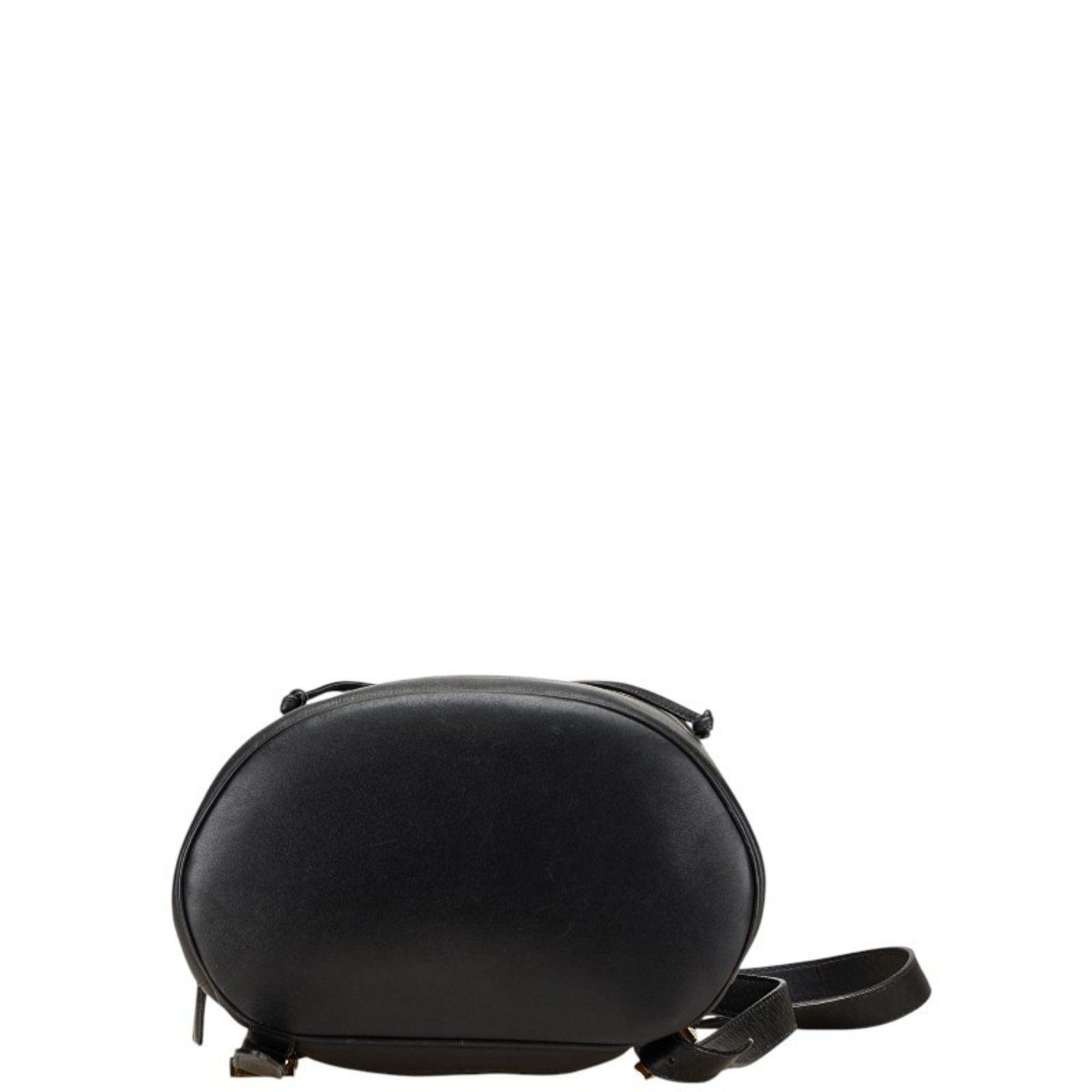 Salvatore Ferragamo Salvatore Ferragamo Gancini Backpack BV-216148 Black Leather Women's Size ONE SIZE - 3 Thumbnail