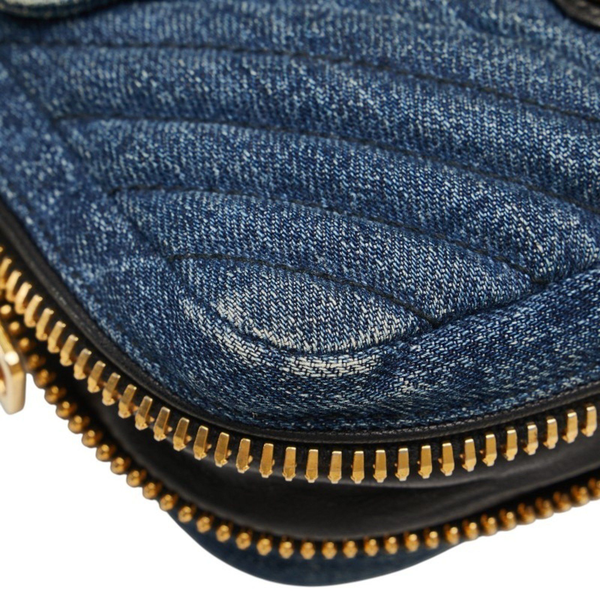 Miu Miu Miu Miu Miu Bejeweled Crossbody Shoulder Bag in Indigo Blue and Multicolored Denim Leather for Women Size ONE SIZE - 4 Thumbnail