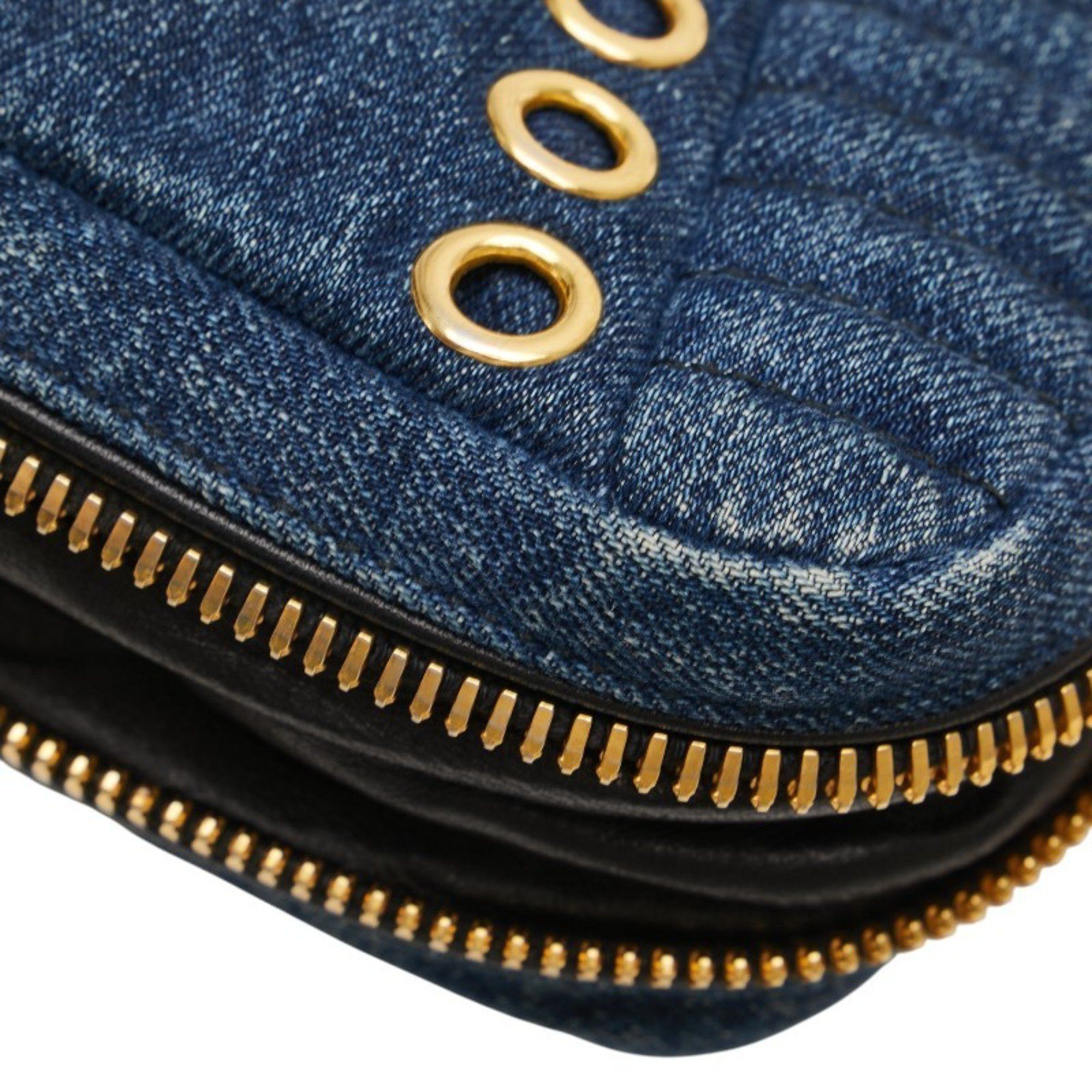 Miu Miu Miu Miu Miu Bejeweled Crossbody Shoulder Bag in Indigo Blue and Multicolored Denim Leather for Women Size ONE SIZE - 6 Thumbnail