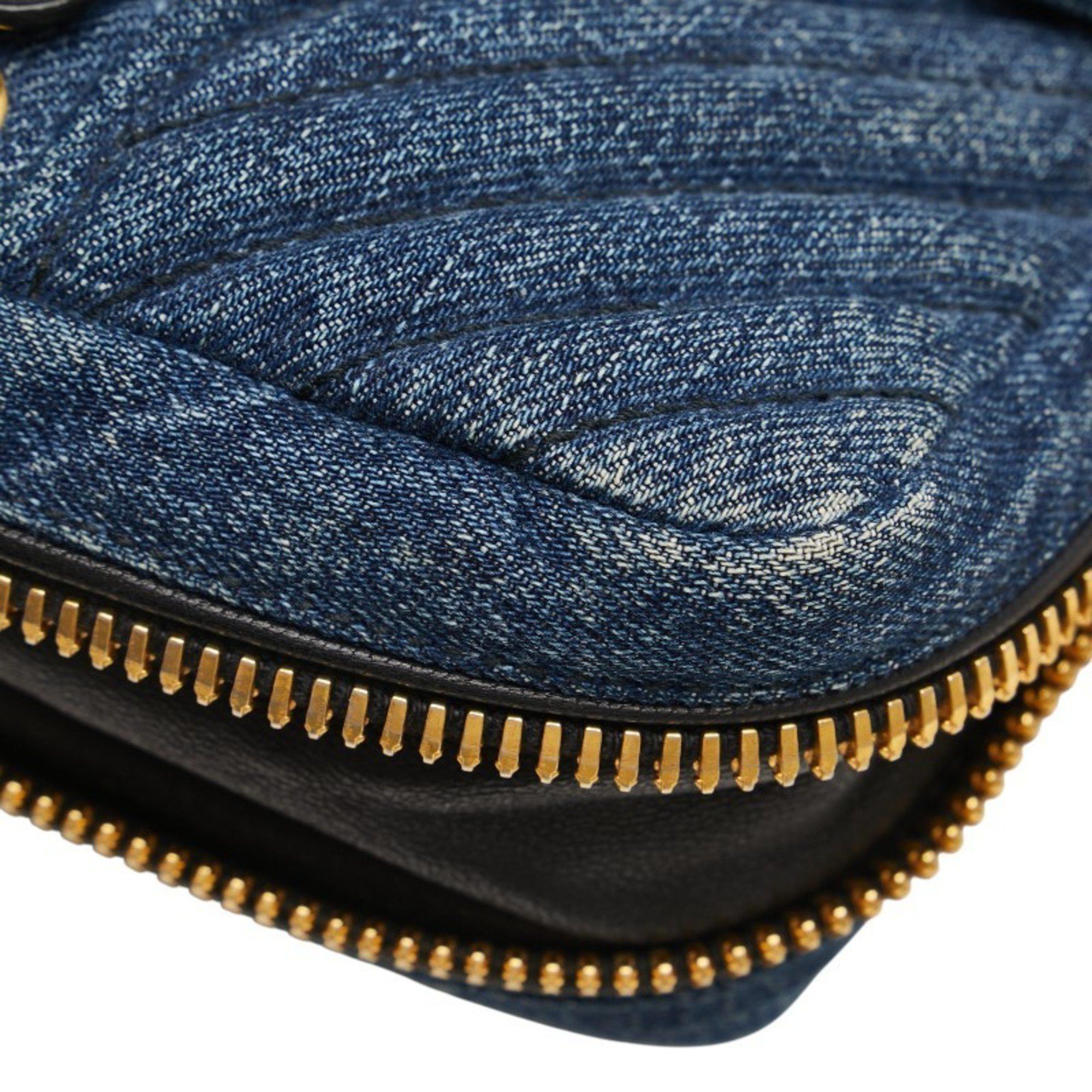 Miu Miu Miu Miu Miu Bejeweled Crossbody Shoulder Bag in Indigo Blue and Multicolored Denim Leather for Women Size ONE SIZE - 5 Thumbnail