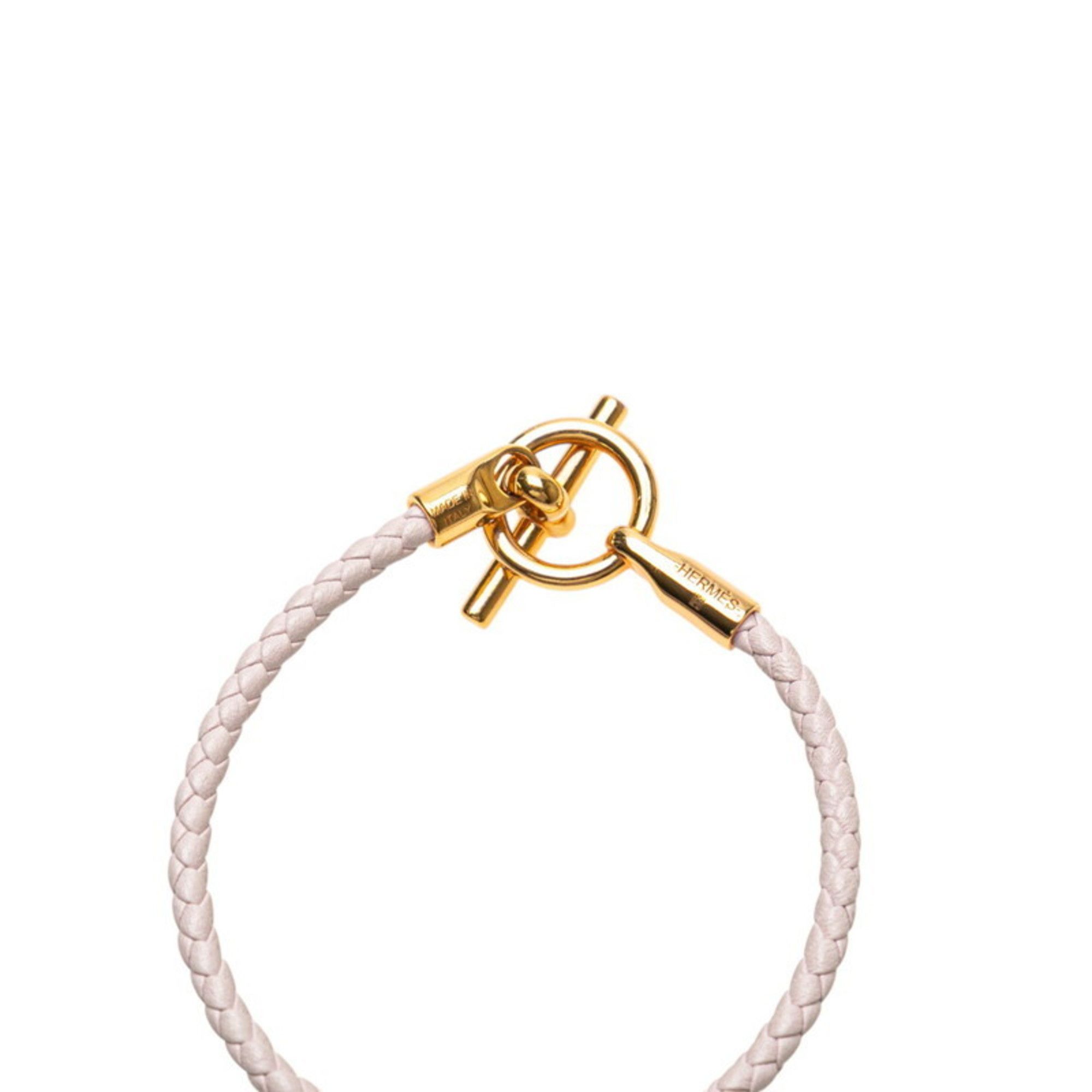 Hermes Hermes Grennan Bracelet, Pink Gold, Leather, Plated, Women's, HERMES Size ONE SIZE - 4 Thumbnail