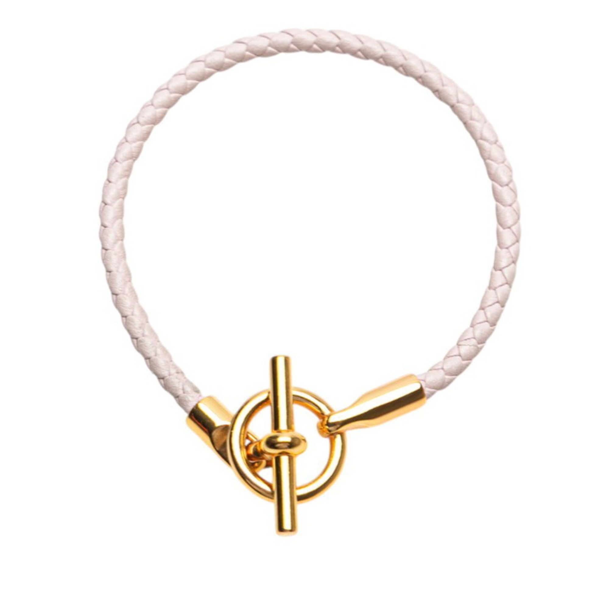 Hermes Hermes Grennan Bracelet, Pink Gold, Leather, Plated, Women's, HERMES Size ONE SIZE - 2 Thumbnail