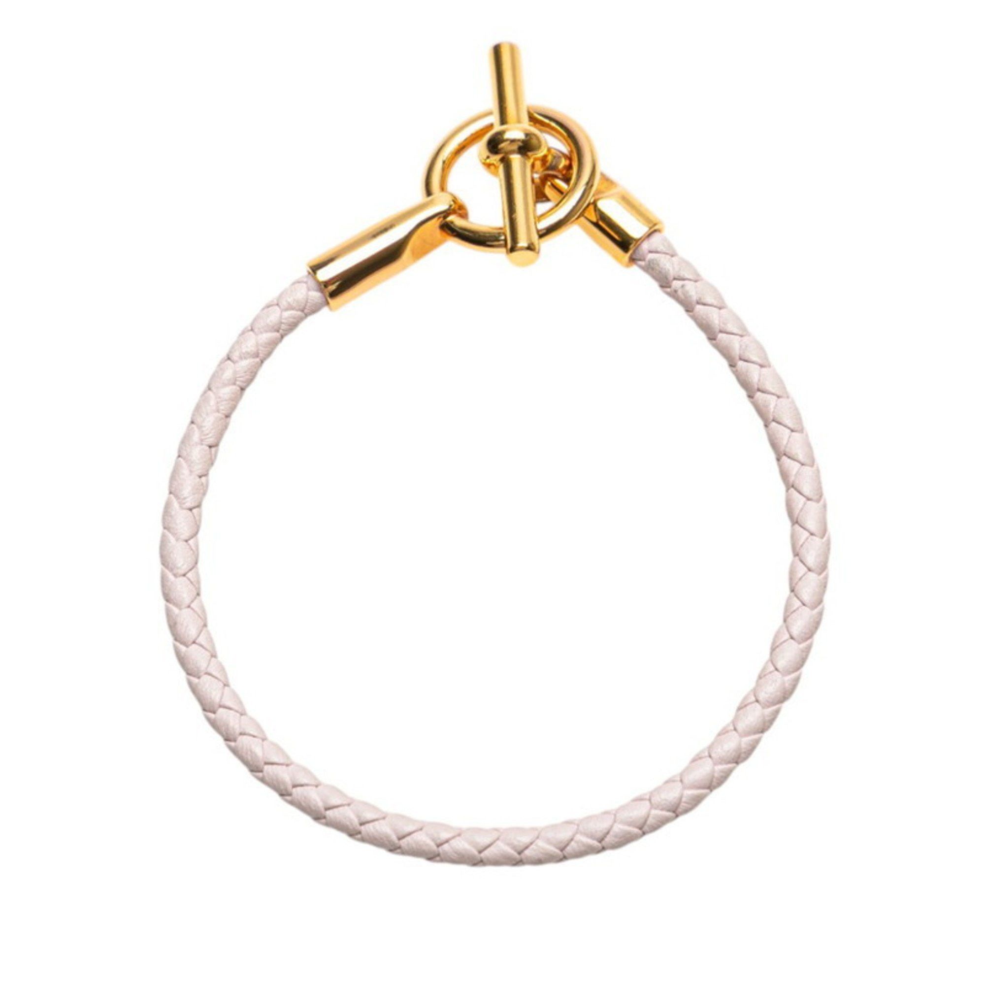 Hermes Hermes Grennan Bracelet, Pink Gold, Leather, Plated, Women's, HERMES Size ONE SIZE - 3 Thumbnail