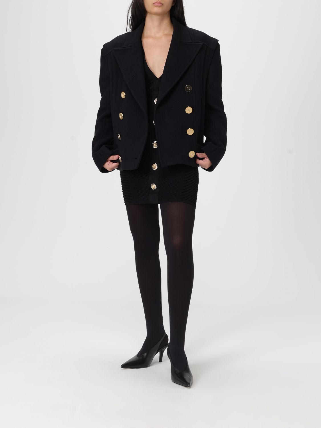 Balmain Balmain Trench Coat Woman Black Size XXS / US 00 / IT 34 - 2 Thumbnail