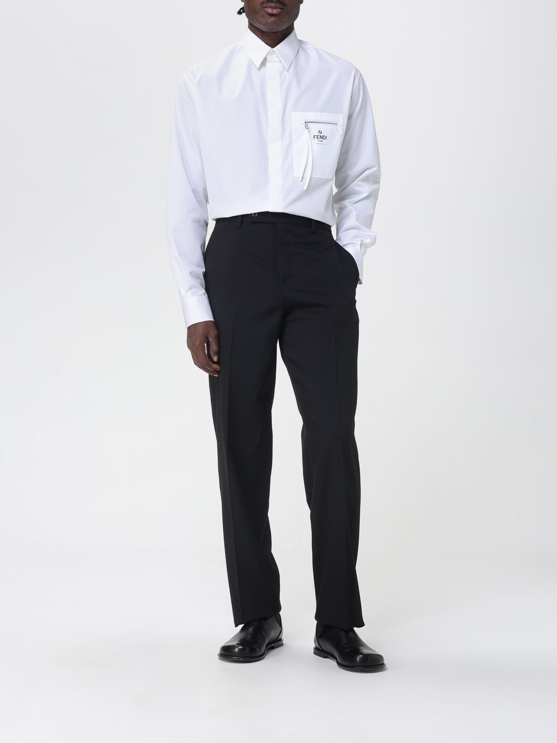 Fendi Fendi Shirt Men White Size US M / EU 48-50 / 2 - 2 Thumbnail