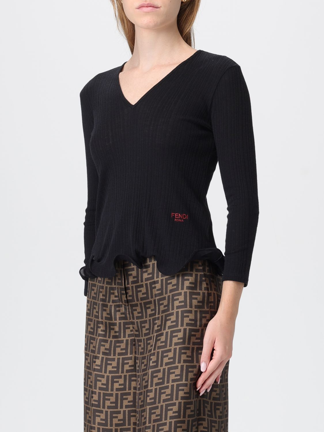Fendi Fendi Sweater Woman Black Size S / US 4 / IT 40 - 4 Thumbnail