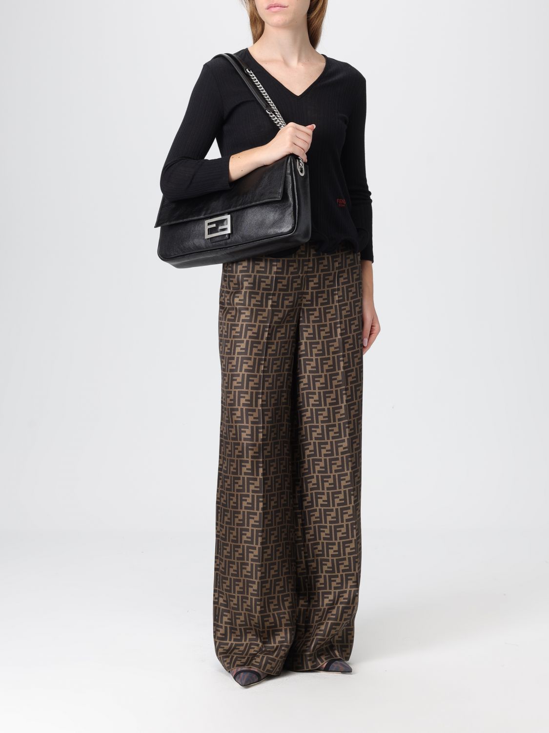 Fendi Fendi Sweater Woman Black Size S / US 4 / IT 40 - 2 Thumbnail