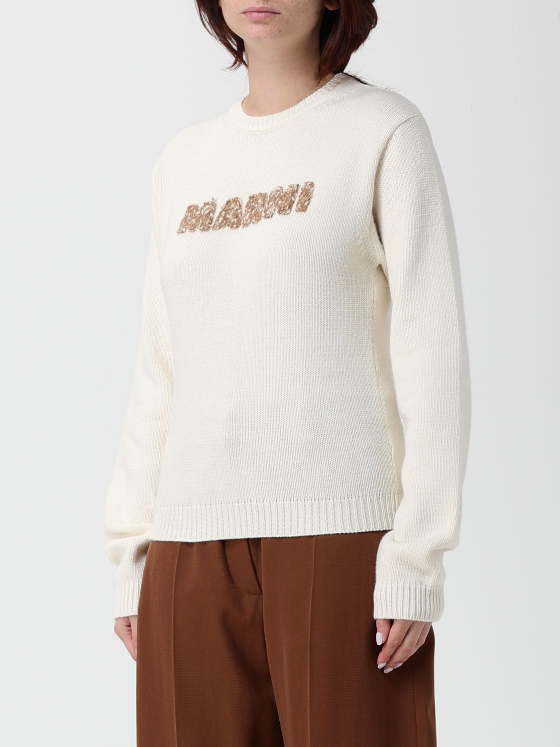 Marni Marni Sweater Woman Ivory Size M / US 6-8 / IT 42-44 - 4 Thumbnail