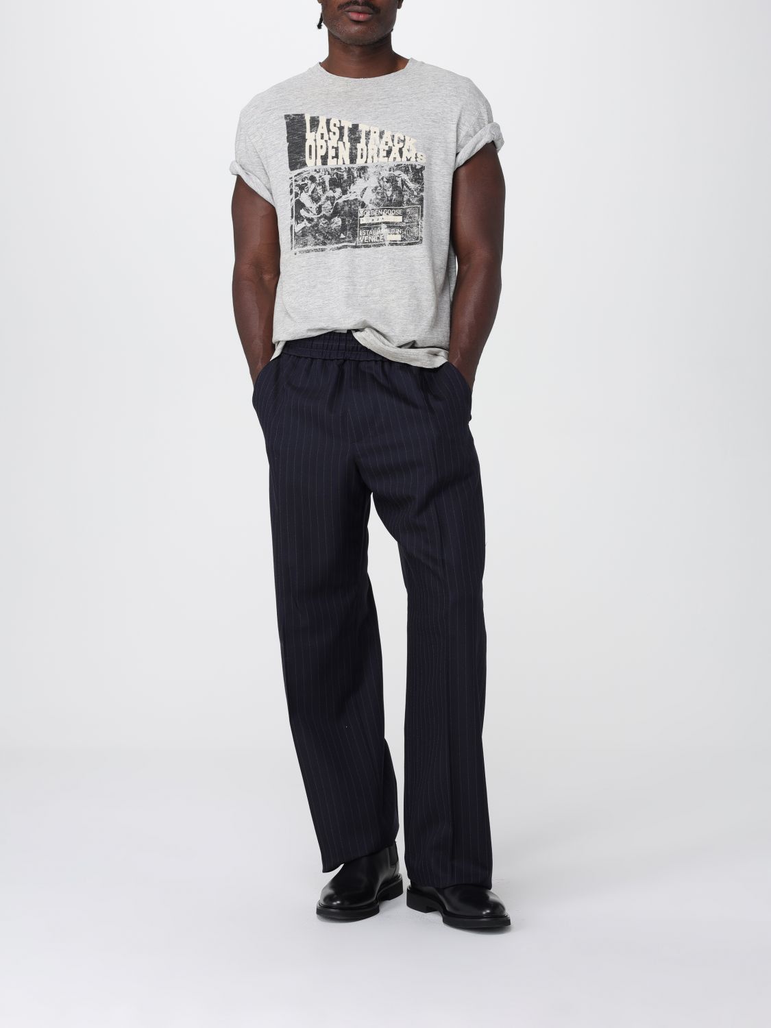 Golden Goose Golden Goose T-Shirt Men Grey Size US M / EU 48-50 / 2 - 2 Thumbnail