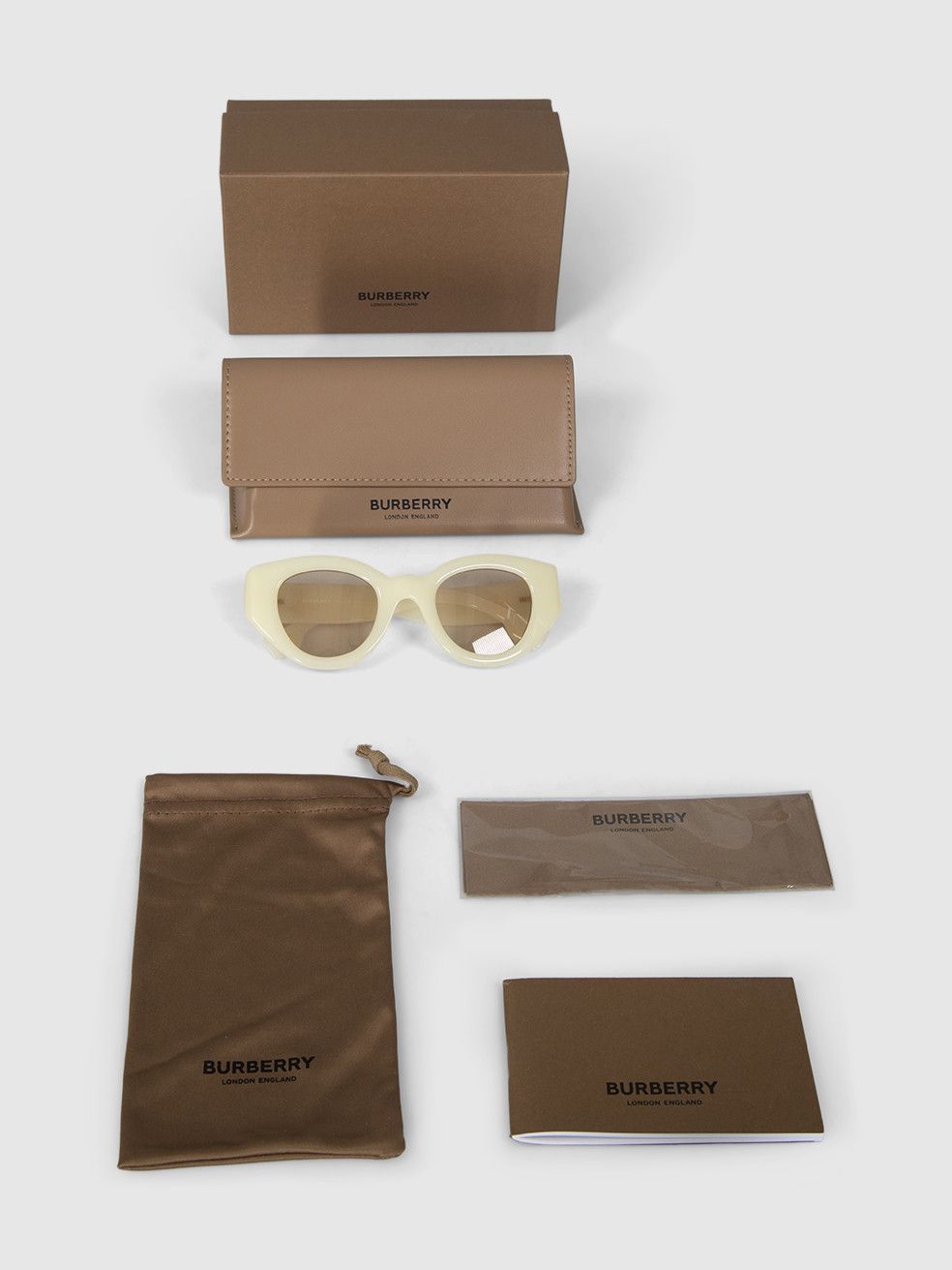 Burberry Yellow Cat Eye Meadow Sunglasses Size ONE SIZE - 3 Thumbnail