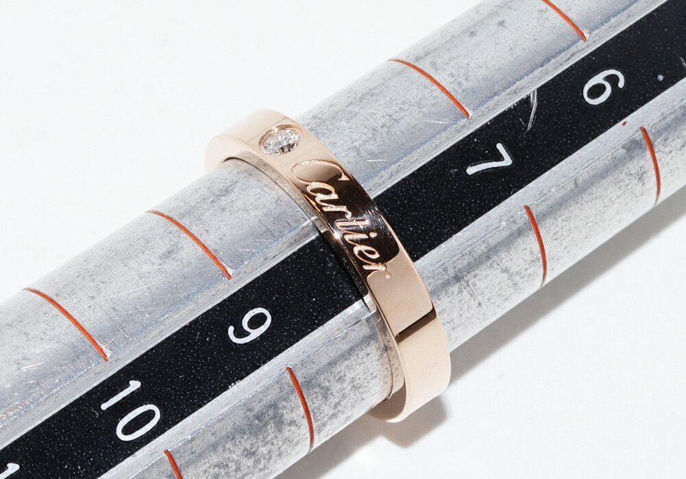 Cartier Cartier Cartier 18K Pink Gold C de Cartier Ring B40864 Size 8 Crocodile skin Ring B40864 DUTY FREE for USA Size ONE SIZE - 2 Thumbnail