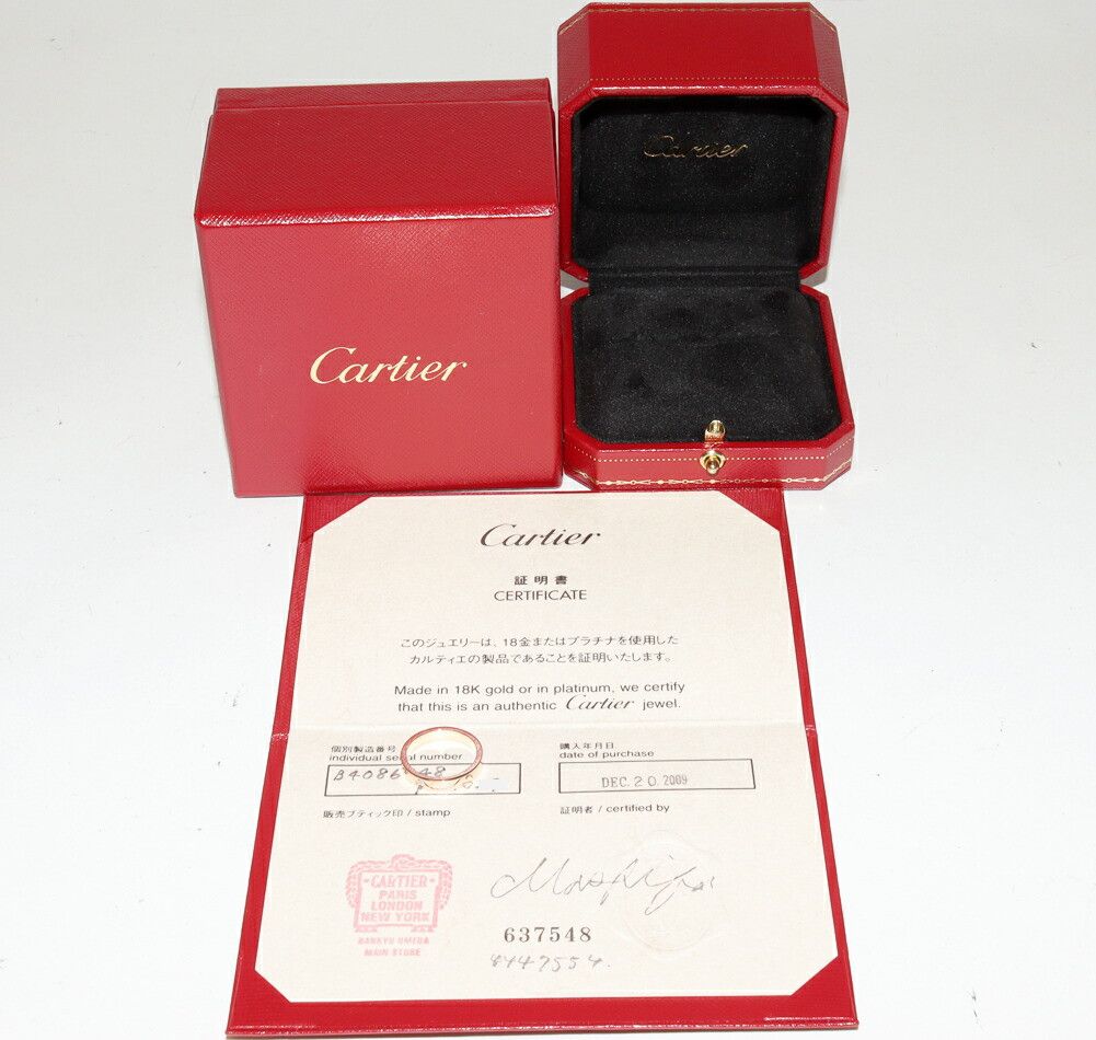 Cartier Cartier Cartier 18K Pink Gold C de Cartier Ring B40864 Size 8 Crocodile skin Ring B40864 DUTY FREE for USA Size ONE SIZE - 3 Thumbnail