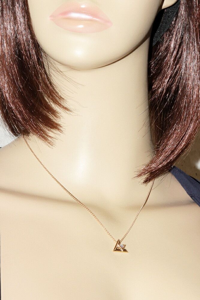 Louis Vuitton Louis Vuitton Louis Vuitton 18K Pink Gold Volt One PM Pendant Necklace Q93813 Crocodile skin Necklace Q93813 DUTY FREE for USA Size ONE SIZE - 2 Thumbnail