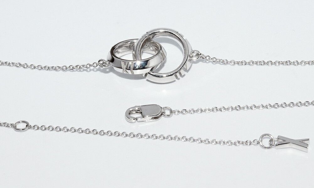Tiffany & Co. Tiffany & Co. Tiffany & Co. K18WG Atlas X Closed Interlocking Pendant Necklace Metal Necklace DUTY FREE for USA Size ONE SIZE - 4 Thumbnail
