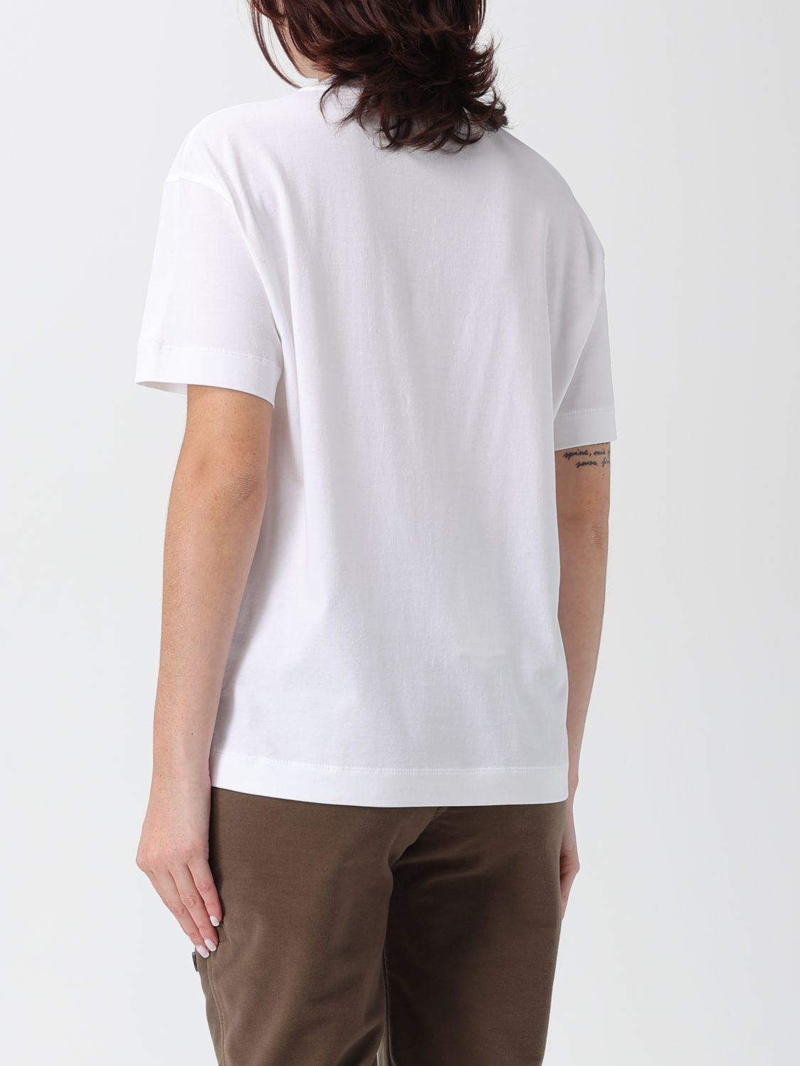 Brunello Cucinelli Brunello Cucinelli T-Shirt Woman White Size M / US 6-8 / IT 42-44 - 3 Thumbnail