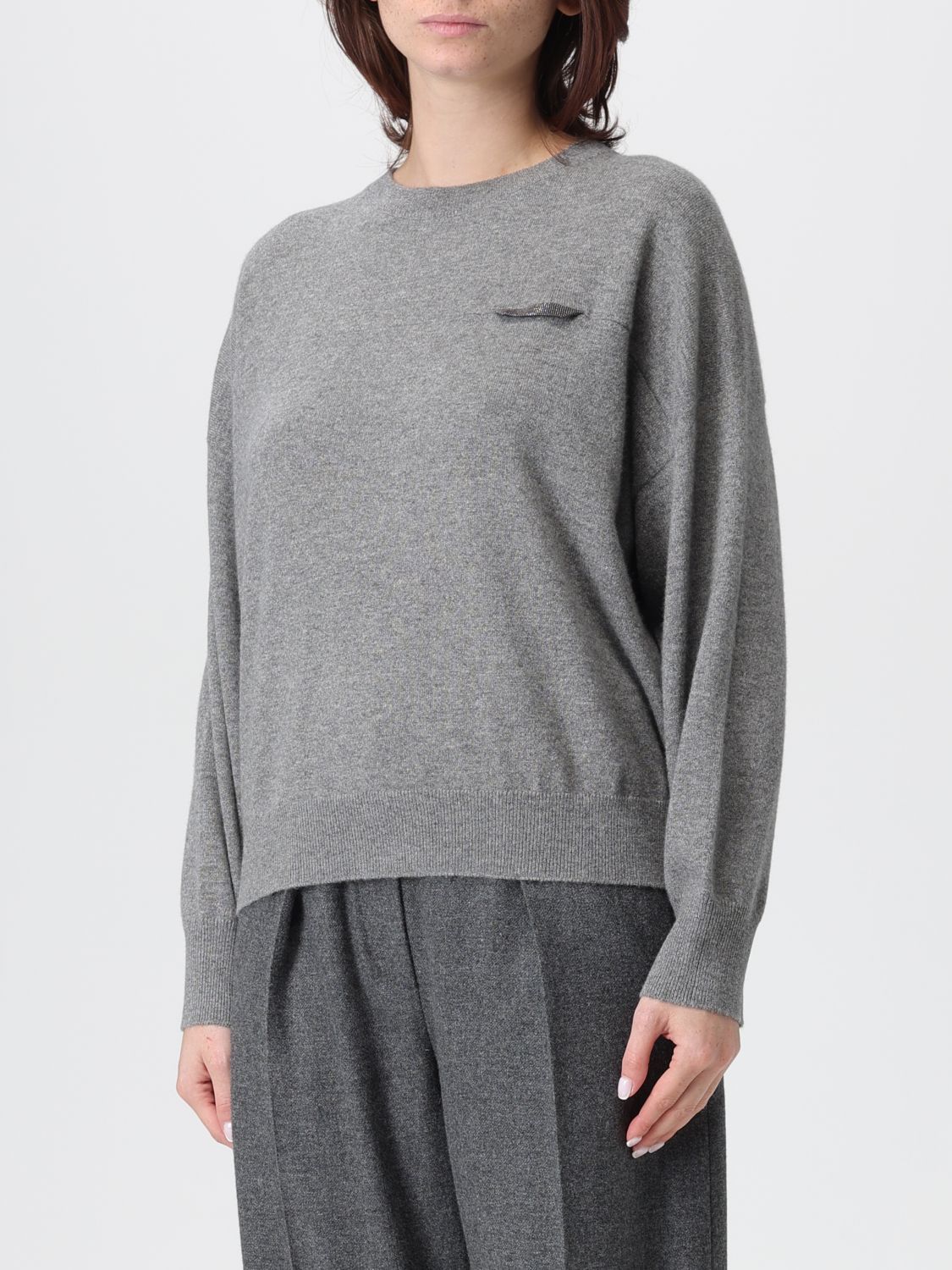 Brunello Cucinelli Brunello Cucinelli Sweater Woman Grey 1 Size XS / US 0-2 / IT 36-38 - 4 Thumbnail