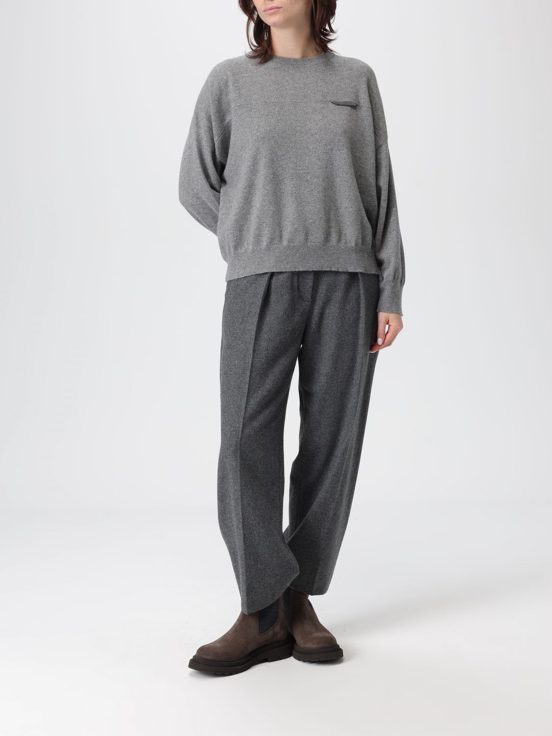 Brunello Cucinelli Brunello Cucinelli Sweater Woman Grey 1 Size XS / US 0-2 / IT 36-38 - 2 Thumbnail