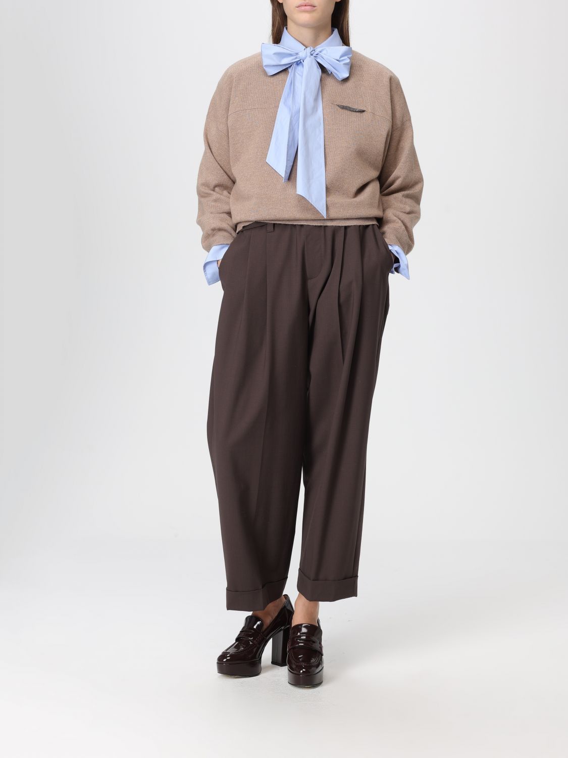 Brunello Cucinelli Brunello Cucinelli Sweater Woman Brown Size S / US 4 / IT 40 - 2 Thumbnail