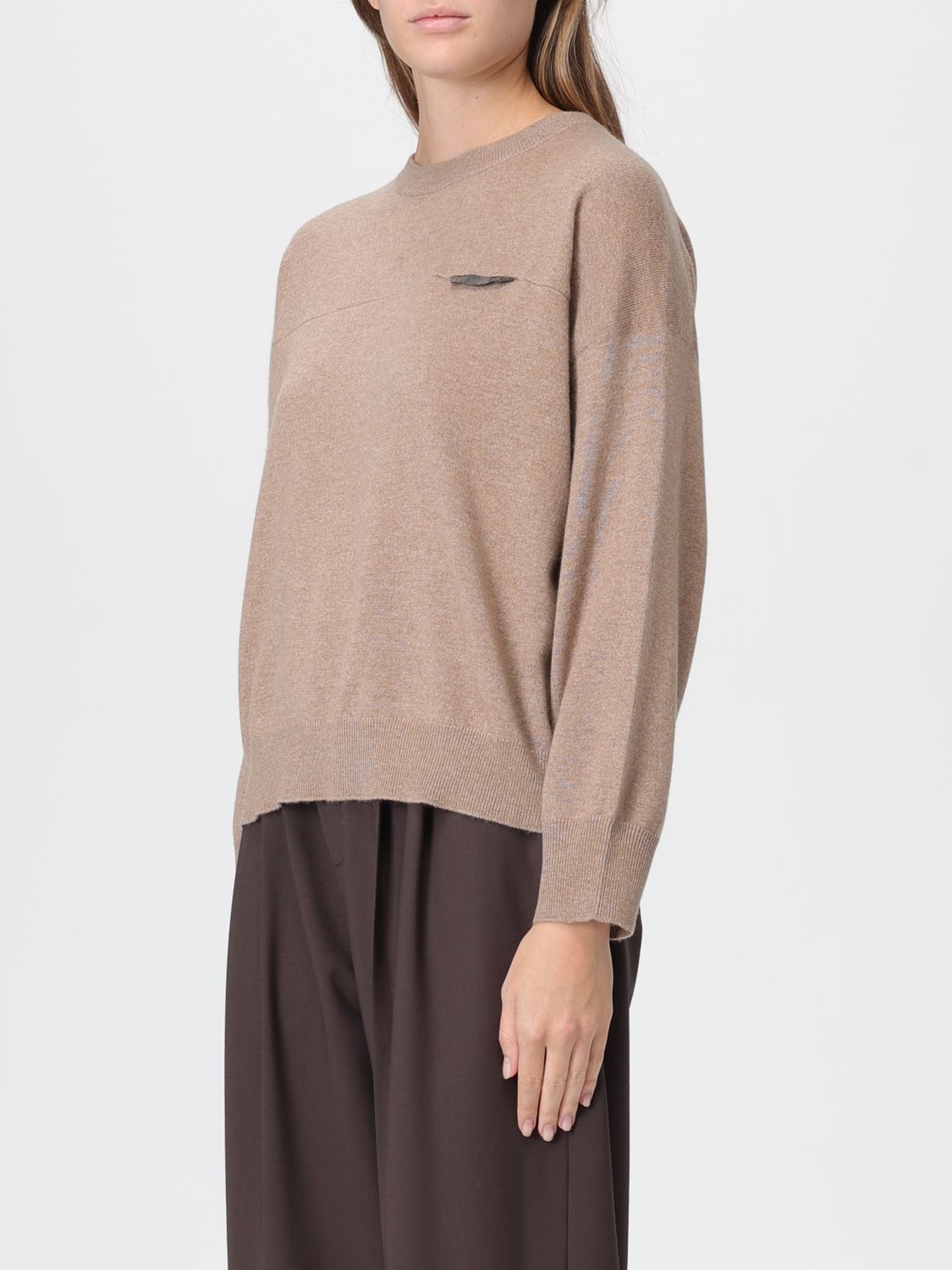 Brunello Cucinelli Brunello Cucinelli Sweater Woman Brown Size S / US 4 / IT 40 - 4 Thumbnail