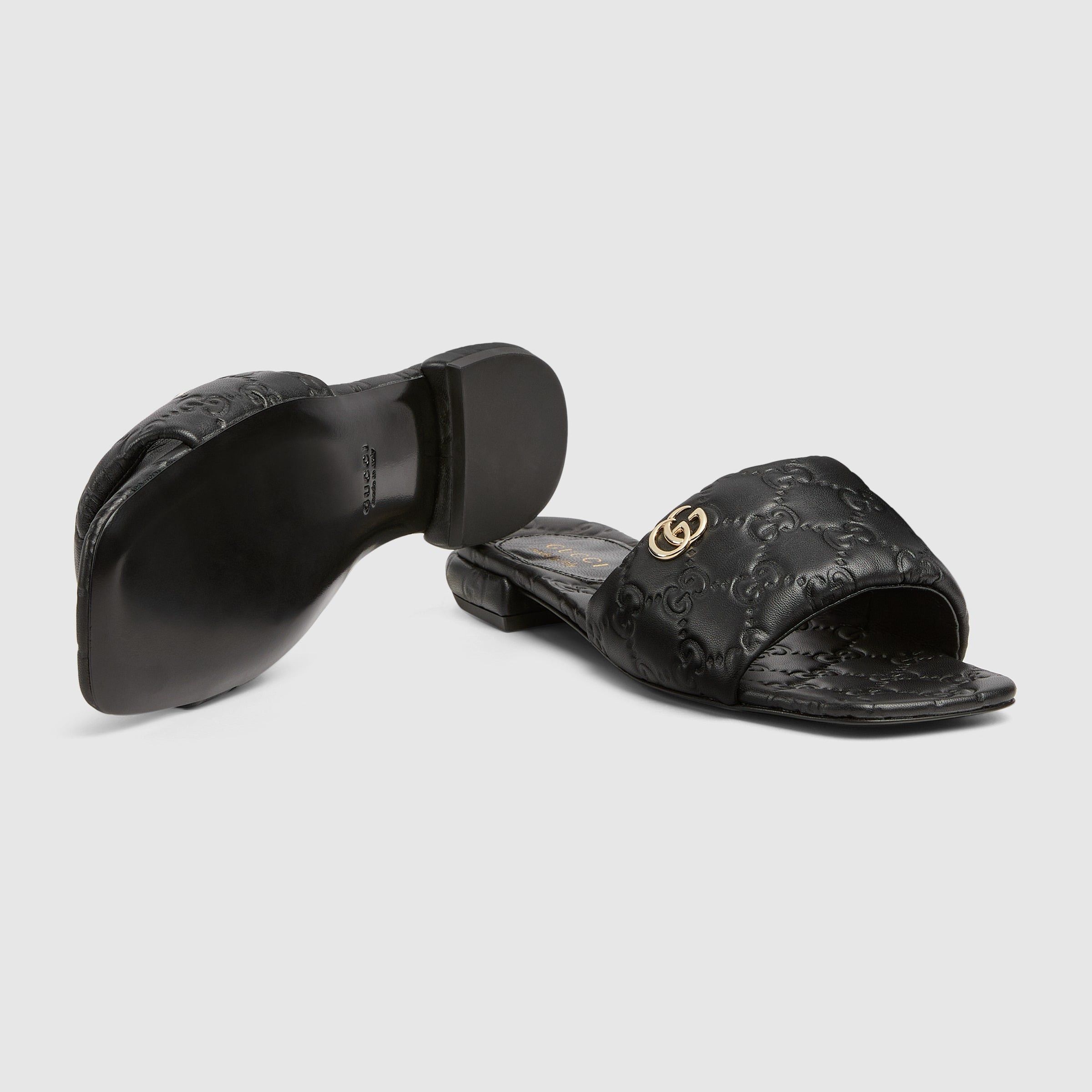 Gucci Double G Slide Sandals SIZE 37
