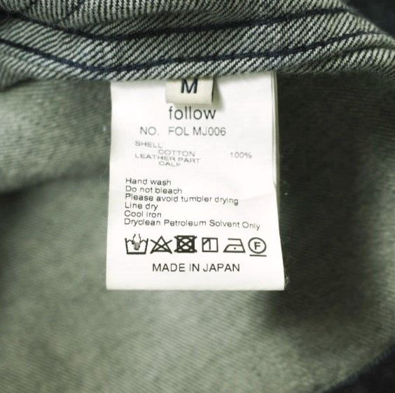 Other Other FOLLOW Brilla per il gusto FOL MJ006 Cotton Denim Jacket Denim Outerwear FOLMJ006 DUTY FREE for USA Size ONE SIZE - 8 Thumbnail