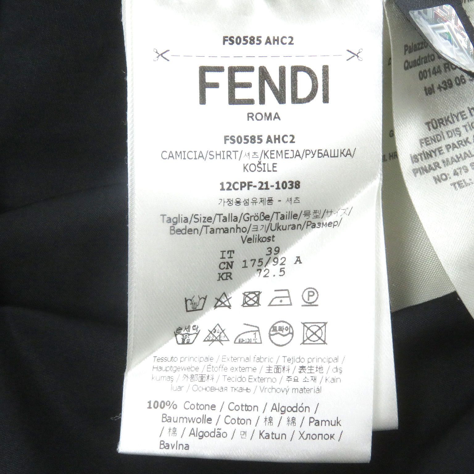 Fendi Fendi Fendi Cotton Shirt Cotton Dress Shirt FS0585 DUTY FREE for USA Size ONE SIZE - 7 Thumbnail