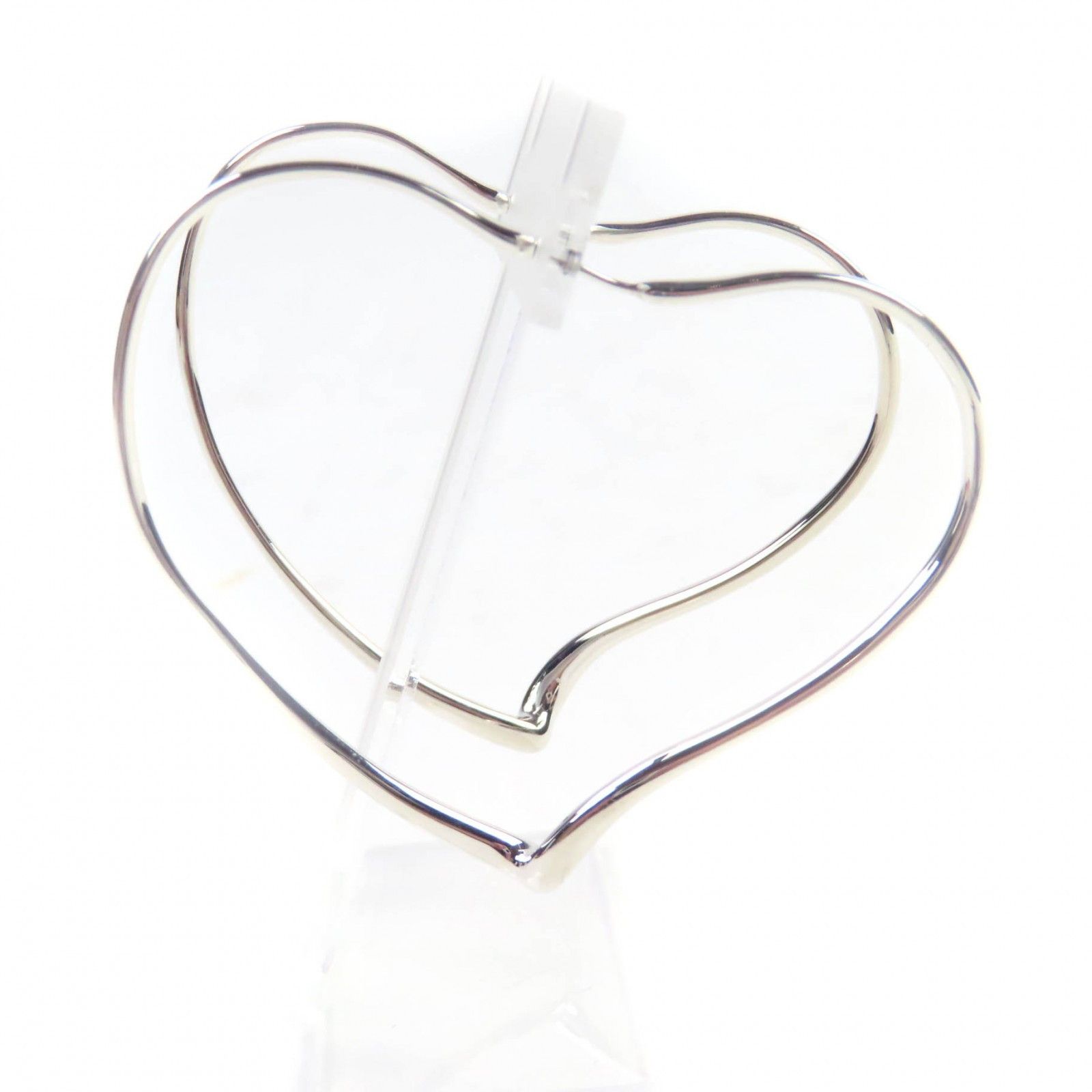 Tiffany & Co. Tiffany & Co. Tiffany&Co. Open Heart Hoop AG925 Earrings Metal Earrings DUTY FREE for USA Size ONE SIZE - 3 Thumbnail
