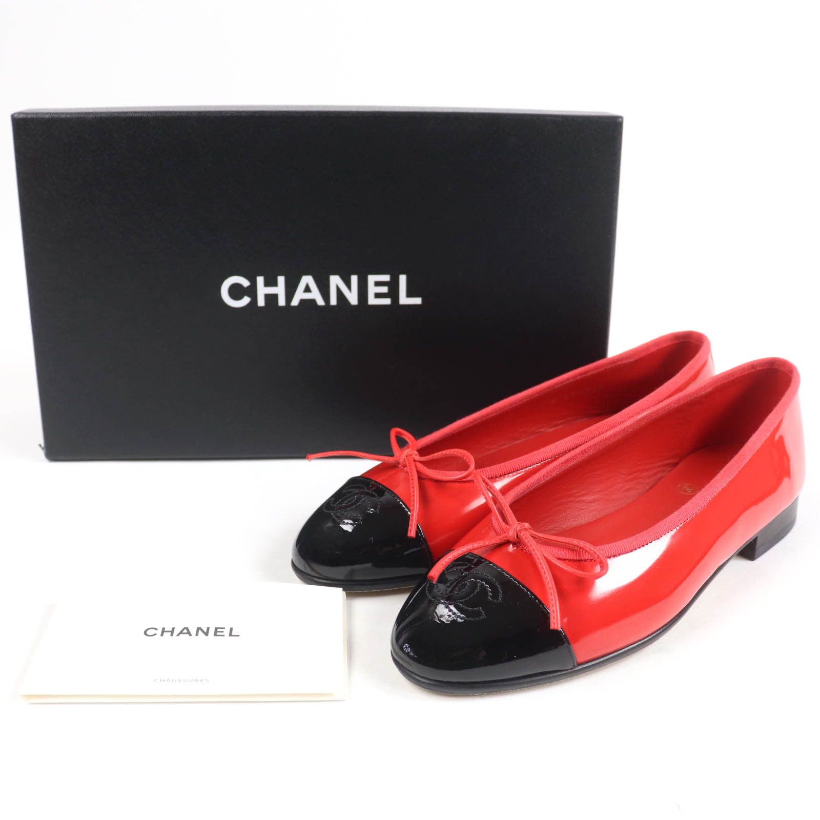 Chanel Chanel Chanel COCO Mark Patent leather Ballet Flats Enamel Shoes DUTY FREE for USA Size ONE SIZE - 2 Thumbnail