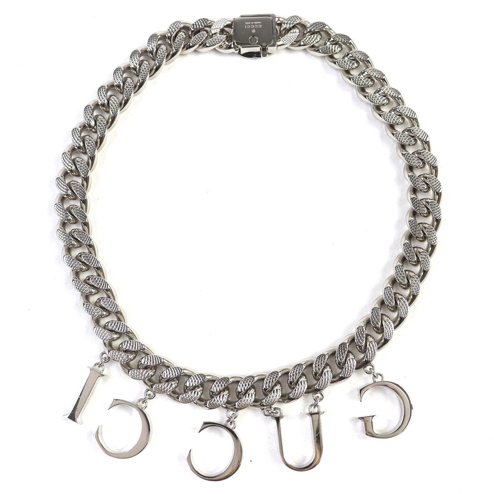 Gucci Gucci Gucci Script Logo Interlocking G Necklace Accessories Metal Necklace 675769 DUTY FREE for USA Size ONE SIZE - 2 Thumbnail