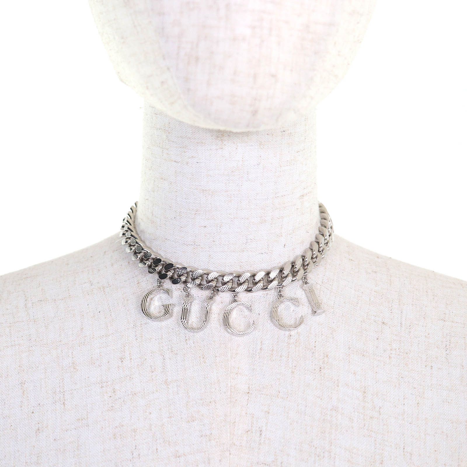 Gucci Gucci Gucci Script Logo Interlocking G Necklace Accessories Metal Necklace 675769 DUTY FREE for USA Size ONE SIZE - 3 Thumbnail