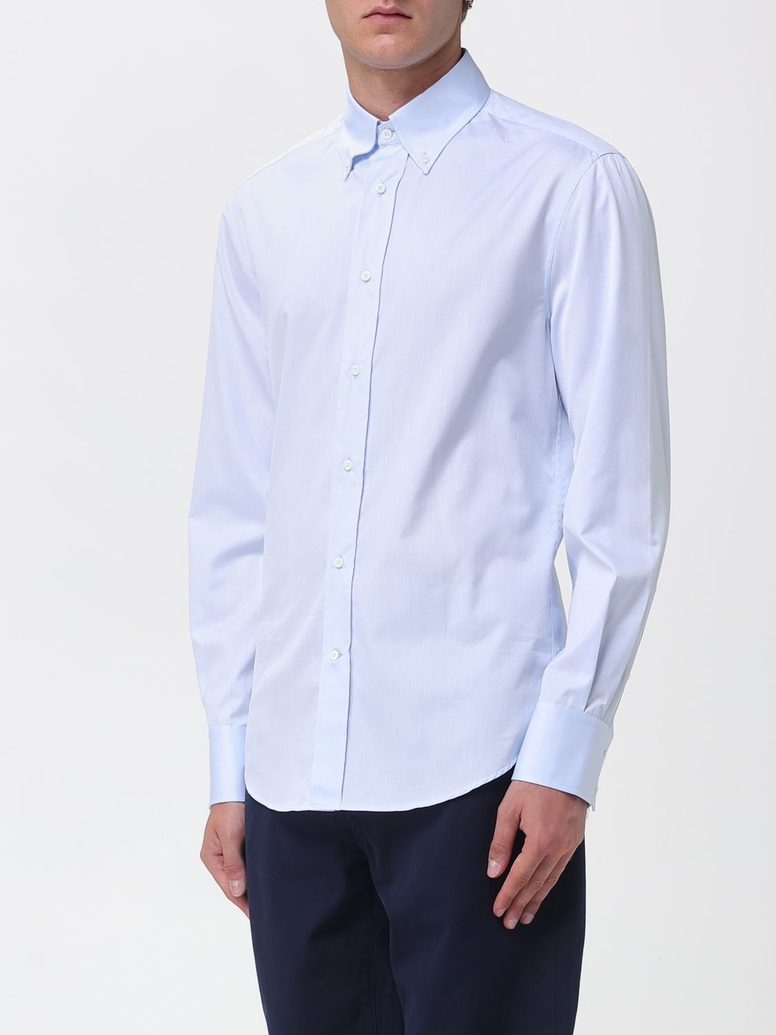 Brunello Cucinelli Brunello Cucinelli Shirt Men Blue Size US S / EU 44-46 / 1 - 4 Thumbnail