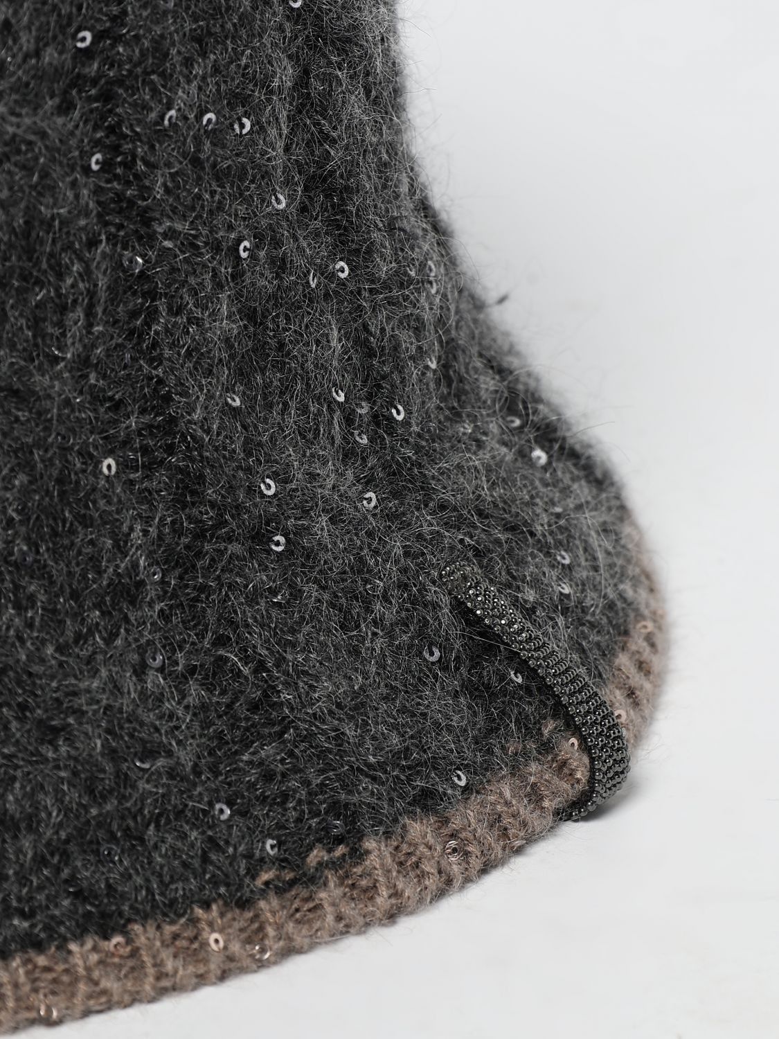 Brunello Cucinelli Brunello Cucinelli Hat Woman Grey Size ONE SIZE - 3 Thumbnail