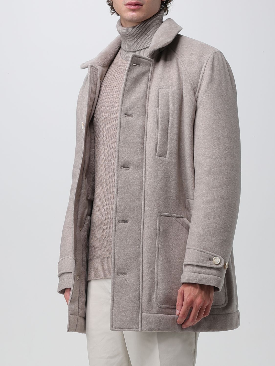 Brunello Cucinelli Brunello Cucinelli Jacket Men Beige Size US XXL / EU 58 / 5 - 4 Thumbnail